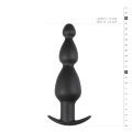SIN099 Анальная рельефная пробка Sinner, силиконовая, черная, 19 х 4.6 см