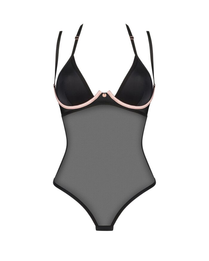 Obsessive Selinne teddy - эротическое женское боди, XL/XXL (чёрный)