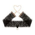 Кружевные наручники и воротник Rosy Gold - Lace Cuffs and Collar - Black