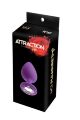 Анальная пробка с кристаллом MAI Attraction Toys №49 Purple (мятая упаковка)