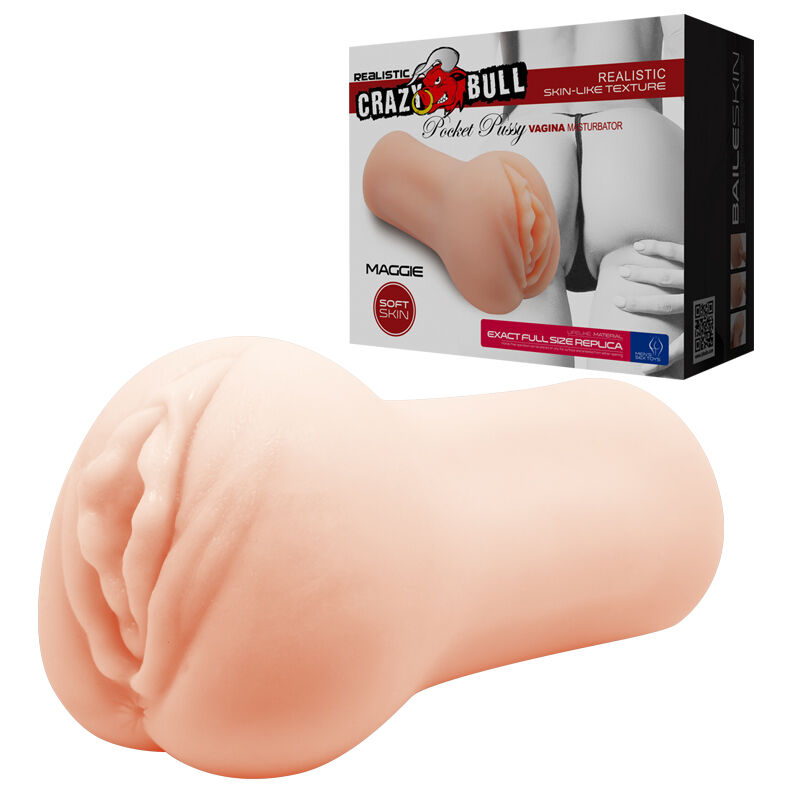 Мастурбатор вагіна тілесного кольору Crazy Bull Maggie Pocket Pussy