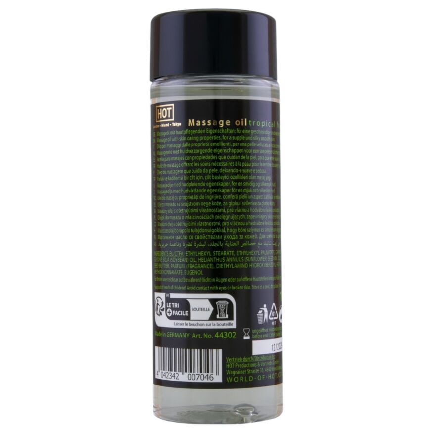 Масажна олія HOT Massage Oil Tropical Fruit з ароматом тропічних фруктів, 100 мл