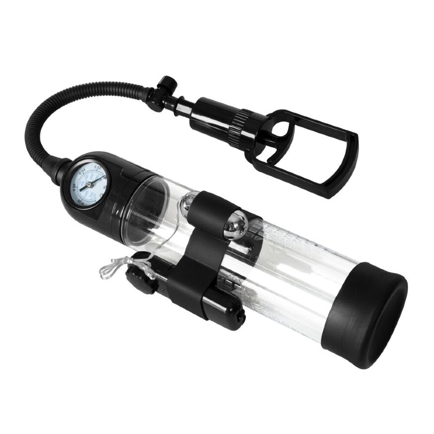 Вакуумная помпа с вибрацией Boss Series: Powerpump MASTER Vibrating - Black&amp;Clear, BS6000034