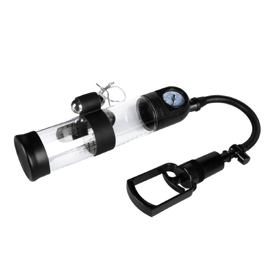 Вакуумная помпа с вибрацией Boss Series: Powerpump MASTER Vibrating - Black&amp;Clear, BS6000034
