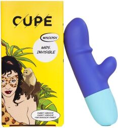 Вибратор-кролик для точки G и клитора Mrs. Invisible Cupe, силиконовый, фиолетовый, 14.4 х 3.3 см