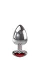Анальная пробка с камнем A&amp;E RED HEART GEM ANAL PLUG SMALL