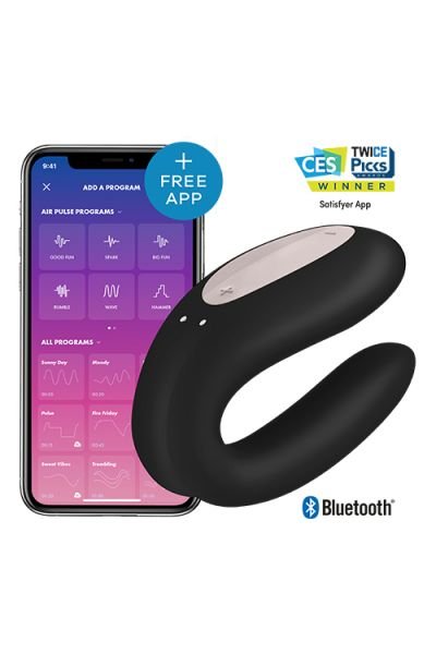 Вибромассажер для пар SATISFYER DOUBLE JOY BLACK              