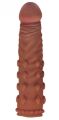 Насадка на член - Pleasure X-Tender Penis Sleeve Add 2" Brown