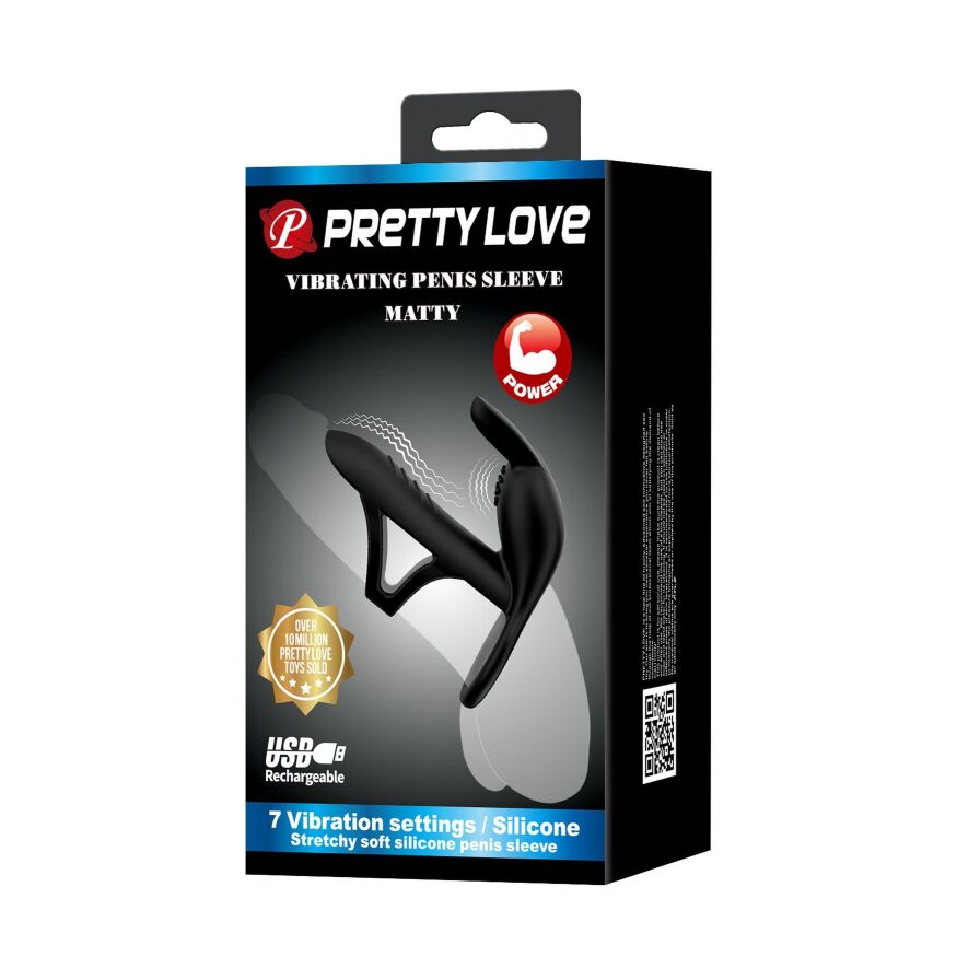 Насадка на член - Pretty Love Vibrating Penis Sleeve MATTY