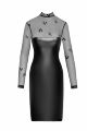 Сукня вінілова Sublime F310 Noir Handmade, з напівпрозорим верхом, чорна, розмір М