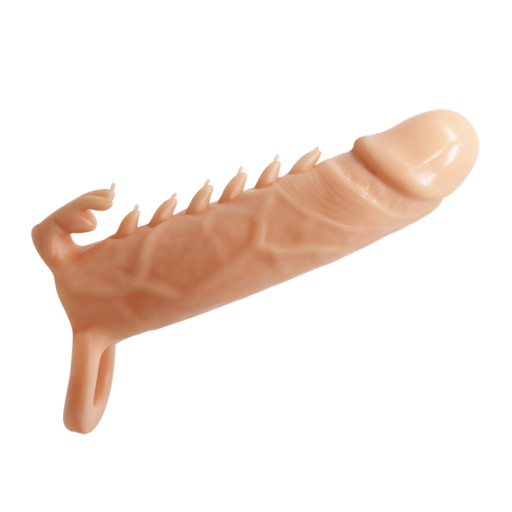 Закрита подовжуюча насадка на пеніс з петлею для мошонки - Pretty Love Emmitt Penis Sleeve Flesh