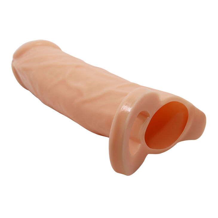 Закрита подовжуюча насадка на пеніс з петлею для мошонки - Pretty Love Emmitt Penis Sleeve Flesh