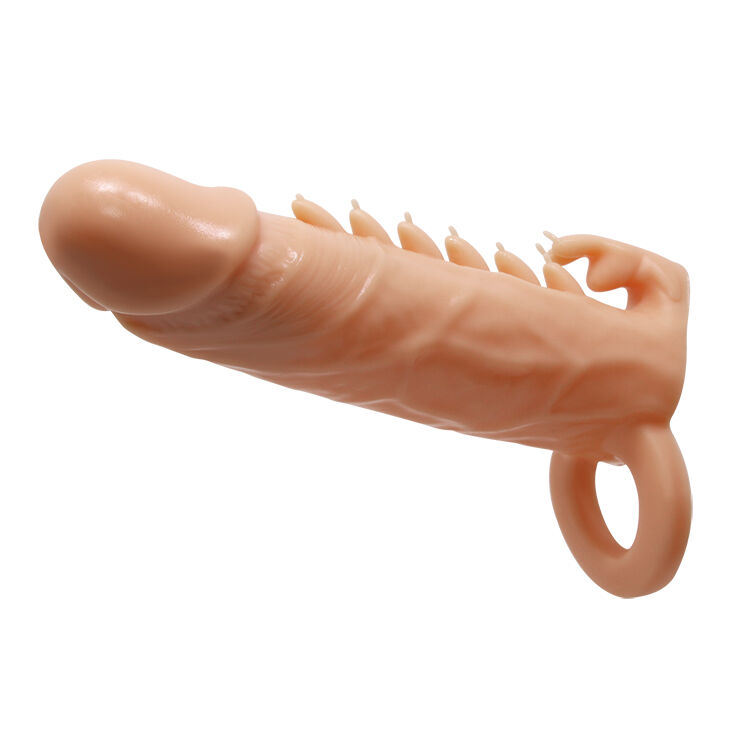 Закрита подовжуюча насадка на пеніс з петлею для мошонки - Pretty Love Emmitt Penis Sleeve Flesh