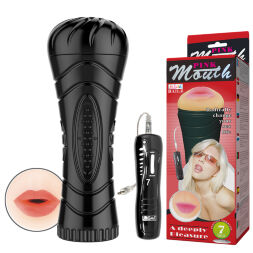 Мастурбатор ротик з вібрацією - Masturbator Cup, Vibration Mouth