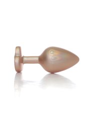 Анальна пробка - Jewellery Pearl Gold Heart Plug Clear M