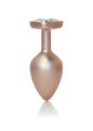 Анальна пробка - Jewellery Pearl Gold Heart Plug Clear M