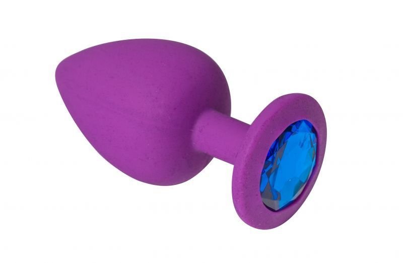 Силиконовая анальная пробка Purple Silicone Sapphire, M