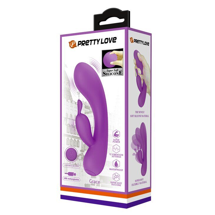 Перезаряджаючий вібратор PRETTY LOVE - Grace, BI-014694-1