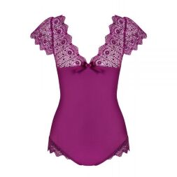 Боді Obsessive Moketta teddy purple S / M