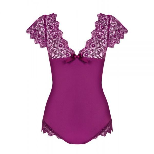 Боди Obsessive Moketta teddy  purple S/M 