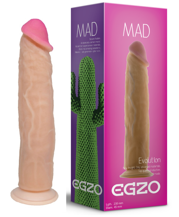 Фалоімітатор EGZO Ciberskin D005 (23 см х 4,5 см)