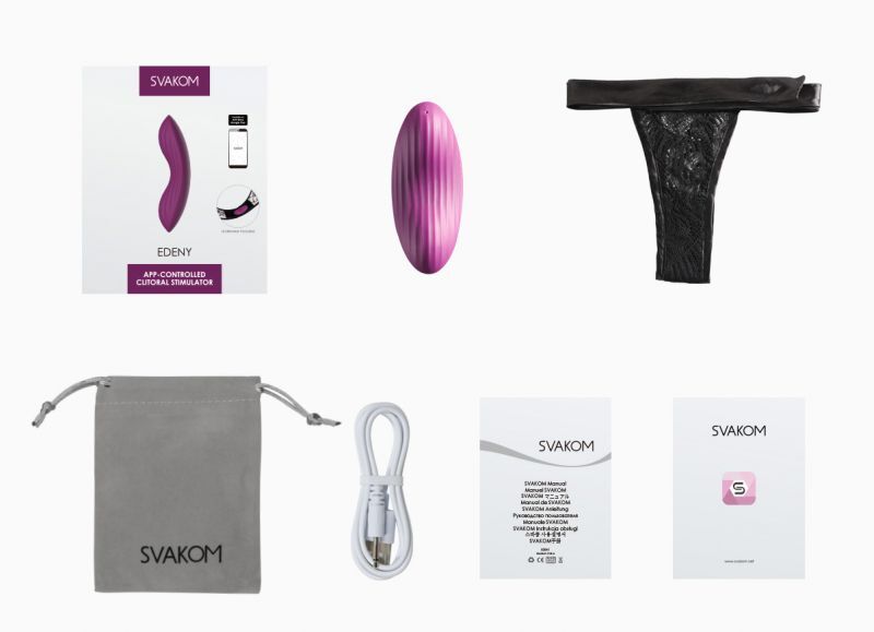 Вибратор с трусиками и функцией управления смартфоном Svakom Edeny Violet