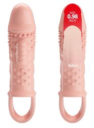 Удлиняющая насадка с вибростимуляцией ( на 2,5 см ) PRETTY LOVE - PENIS SLEEVE Cecelia, BI-026242