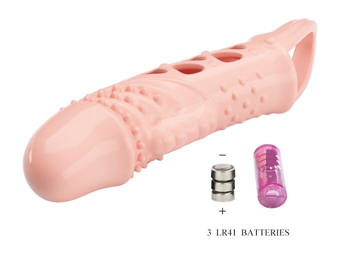 Удлиняющая насадка с вибростимуляцией ( на 2,5 см ) PRETTY LOVE - PENIS SLEEVE Cecelia, BI-026242
