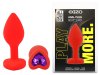 Силиконовая анальная пробка EGZO - Silicone Red Heart Plug Purple, size S