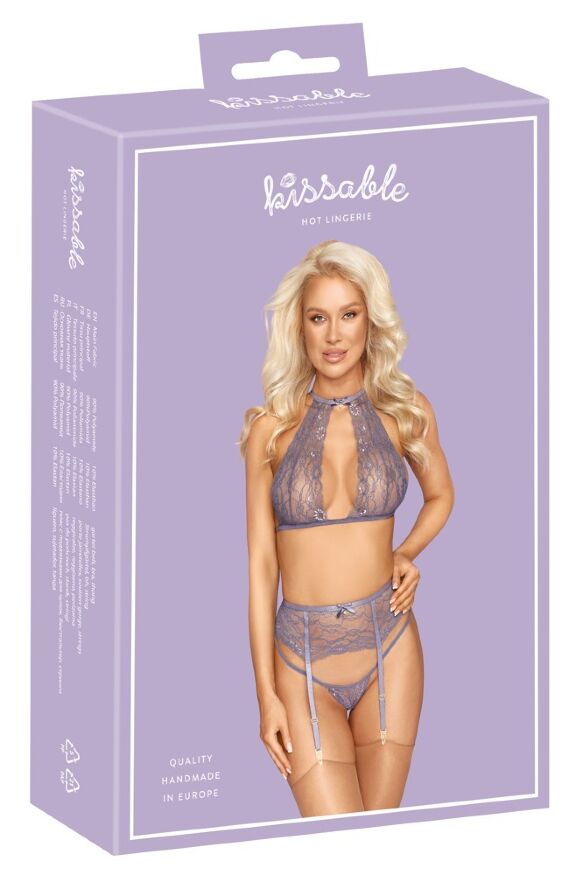 Комплект сексуальний Kissable Suspender Set S/M