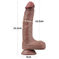 Фалоімітатор із рідкого силікону - LoveToy Dual-Layered Silicone Cock 8.5" Brown #2