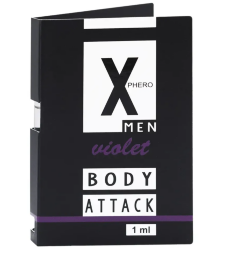 Духи з феромонами для чоловіків X phero Men Violet Body Attack, 1 ml
