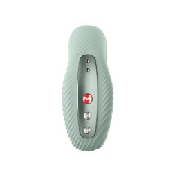 Накладной вибратор Fun Factory LAYA 3 sage green, эффект постукивания пальцем