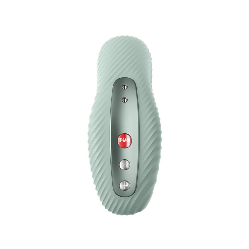 Накладной вибратор Fun Factory LAYA 3 sage green, эффект постукивания пальцем