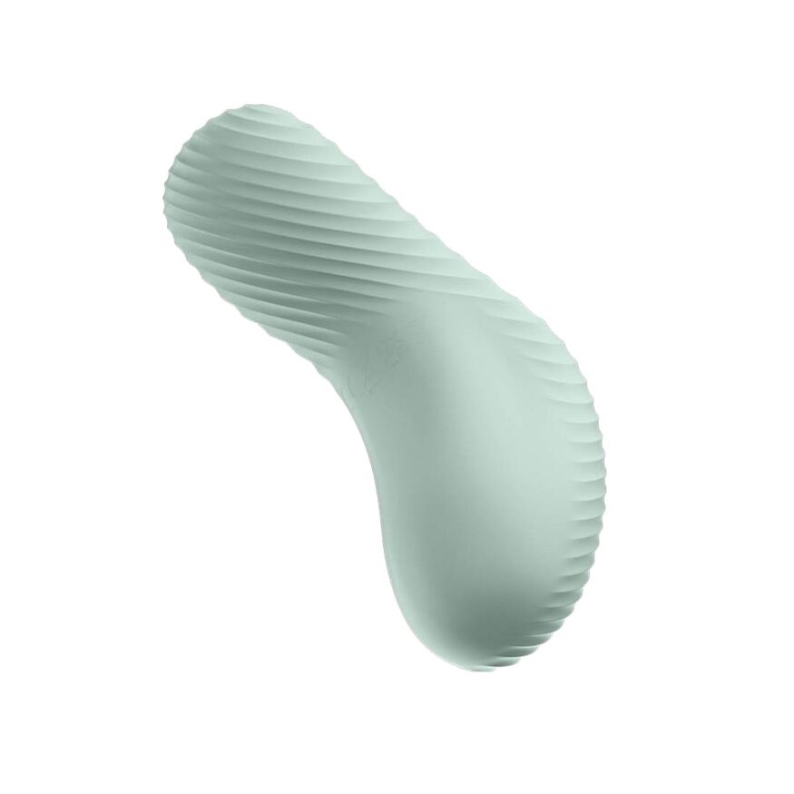 Накладной вибратор Fun Factory LAYA 3 sage green, эффект постукивания пальцем