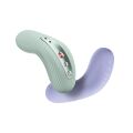 Накладной вибратор Fun Factory LAYA 3 sage green, эффект постукивания пальцем
