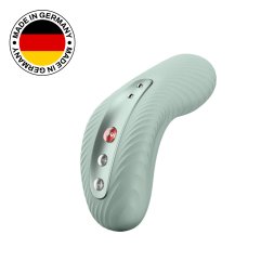 Накладной вибратор Fun Factory LAYA 3 sage green, эффект постукивания пальцем