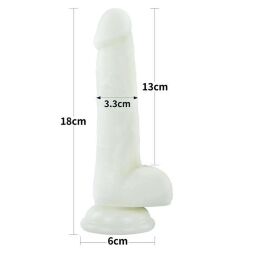 Фаллоимитатор реалистичный, светящийся в темноте- Lumino Play Dildo 7"