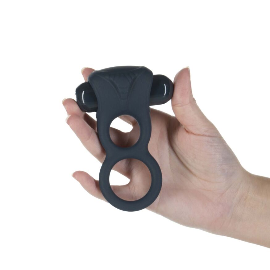 Двойное эрекционное кольцо Lux Active – Triad – Vibrating Dual Cock Ring, с вибропулей и пультом ДУ 