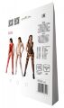 Бодістокінг з плетінням на грудях Passion BS099 One Size, red, відкритий доступ, імітація підв’язок