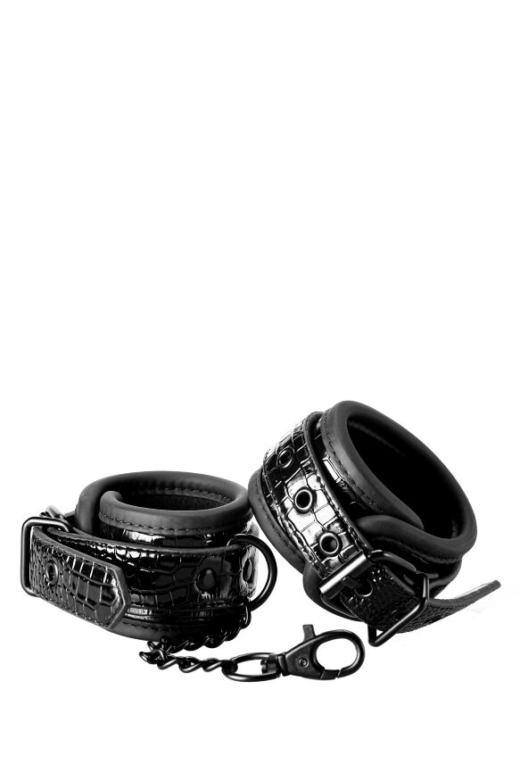 Наручники BLAZE LUXURY HANDCUFF CROCO BLACK