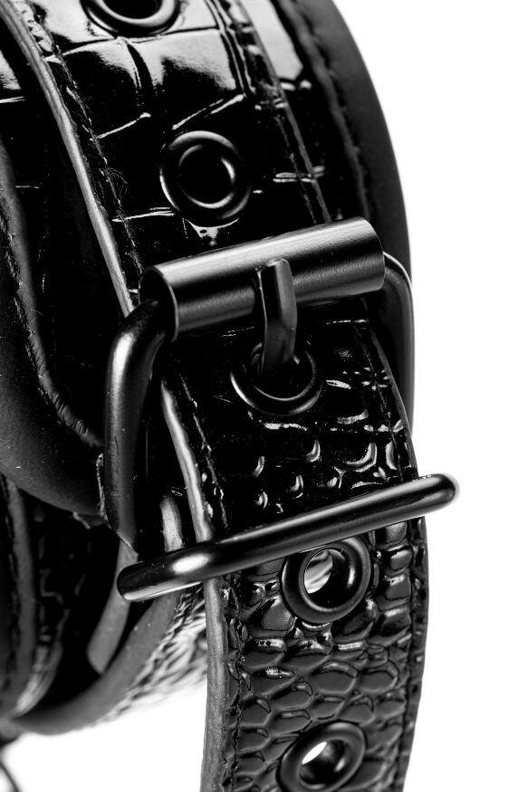 Наручники BLAZE LUXURY HANDCUFF CROCO BLACK
