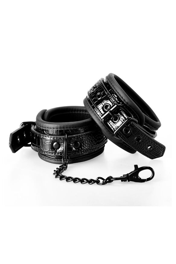 Наручники BLAZE LUXURY HANDCUFF CROCO BLACK