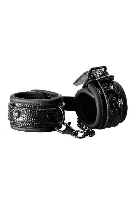 Наручники BLAZE LUXURY HANDCUFF CROCO BLACK