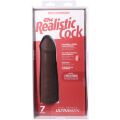 Черный член из киберкожи Doc Johnson The Realistic Cock ULTRASKYN - 7 Inch Chocolate
