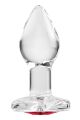 Стеклянная анальная пробка ADAM ET EVE RED HEART GEM GLASS PLUG SMALL