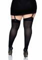 Черные чулки до бедра из нейлона от Leg Avenue + PLUS SI Black