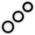 Набір з трьох гладких ерекційних кілець чорного кольору Power Plus Soft Silicone Snug Ring Black