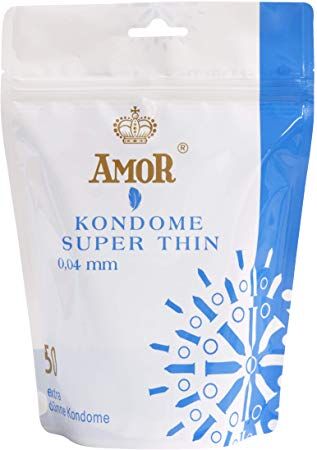 Тонкие и крепкие презервативы - Amor Super Thin, 50 шт.
