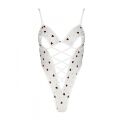 Еротичний боді з малюнком Passion LOVELIA BODY L/XL, white